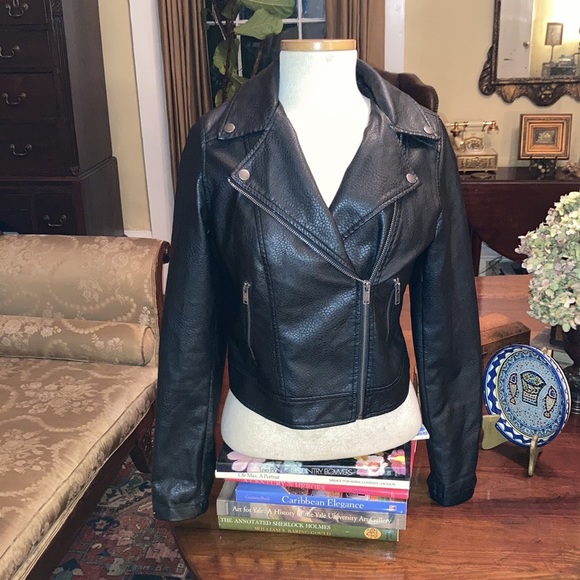 Aeropostale Vegan Leather Motorcycle Jacket - Picture 3 of 16
